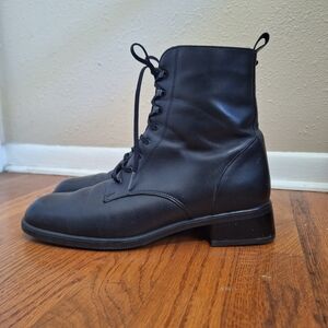 Vintage Grunge Punk Santana Canada 1990s black leather lace up boots size 7